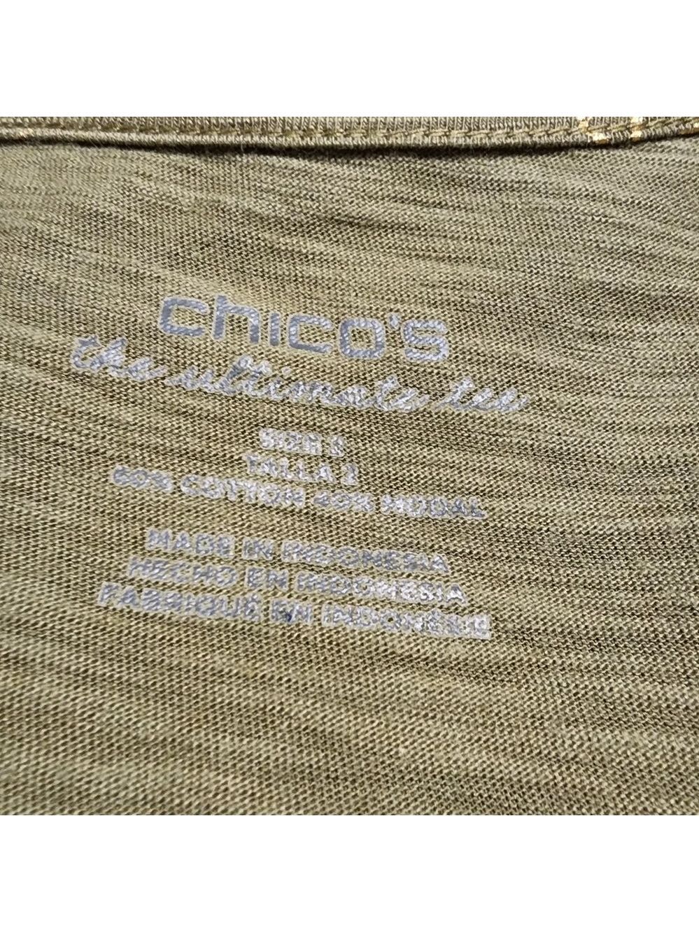 Chico's The Ultimate Tee Short Sleeve Size 2 (12) - Picture 4 of 6
